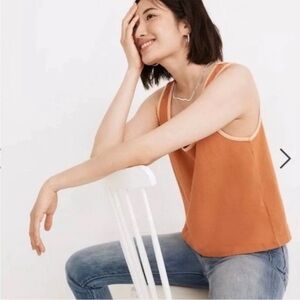 MADEWELL Ringer Boxy Crop Tank Top Size XS